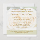 Witte crème rozen, 75ste huwelijksjubileum kaart (Achterkant)