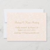 Witte crème rozen, harten 50ste huwelijksjubileum kaart (Achterkant)