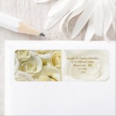 Witte crème rozen Terug Adres Etiket (Insitu)