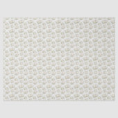 Witte Crème Waterverf Bloemmotieven Bruiloft Bruid Tissuepapier (Voorkant)