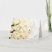 Witte crèmekleurige rozen. Bedankt moeder voor mij Kaart (Achterkant)