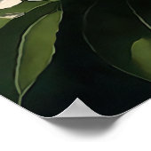 Witte Crêpe Myrtle Flowers Art Print Poster (Hoek)