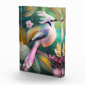 Witte Crested Blush Tail Jay Fantasy Bird Fotoblokken (Rechts)