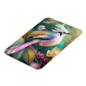 Witte Crested Blush Tail Jay Fantasy Bird Magneet (Linkerzijde)