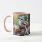 Witte Crested Blush Tail Jay Fantasy Bird Mok (Links)