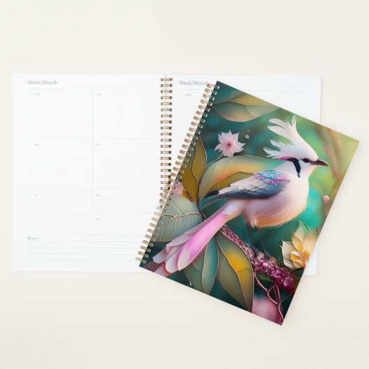 Witte Crested Blush Tail Jay Fantasy Bird Planner (Display)
