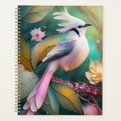 Witte Crested Blush Tail Jay Fantasy Bird Planner (Voorkant)