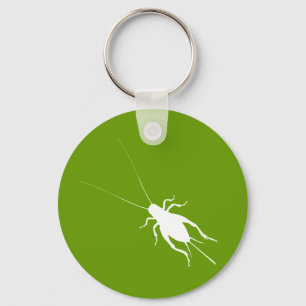Witte cricket sleutelhanger
