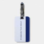 Witte cruiseschip overdekte dekken reizigers bagagelabel (Achterkant verticaal)