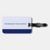 Witte cruiseschip overdekte dekken reizigers bagagelabel (Achterkant horizontaal)