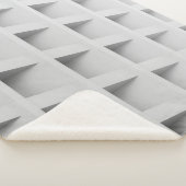 Witte cubbyplank sherpa deken (3/4)