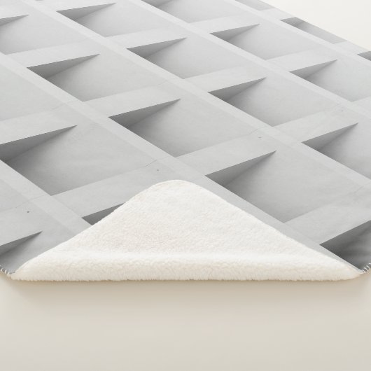 Witte cubbyplank sherpa deken (3/4)