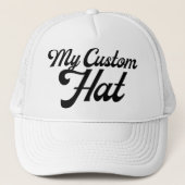 WITTE Custom Trucker Hoed Mesh Achterkant Pet Blan (Voorkant)