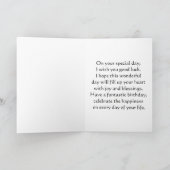  Witte Cymbidium Orchidee Verjaardag Kaart (Binnen)