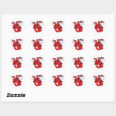 Witte Da Bulls Ronde Sticker (Vel)