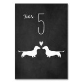 Witte Dachshund Silhouetten Bruiloft Receptie Kaart (Voorkant)