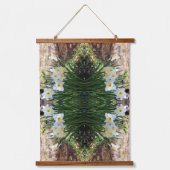 Witte Daffodil Bloemen van Brook Abstract Hangend Wandkleed (Voorkant)