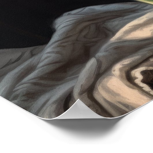 Witte Daffodil Flowers Art Print Poster (Hoek)