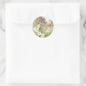 Witte Daffodils  Pasen Ronde Sticker (Tas)
