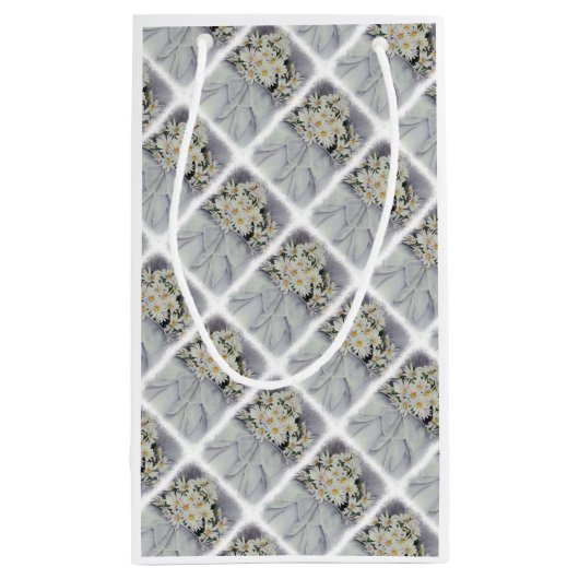 WITTE DAG BOUQUET GIFT BAG KLEIN CADEAUZAKJE (Achterkant)