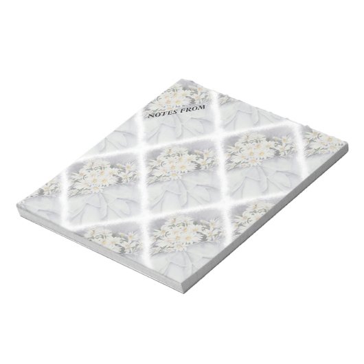 WITTE DAG BOUQUET  NOTE PAD NOTITIEBLOK (Linkerzijde)