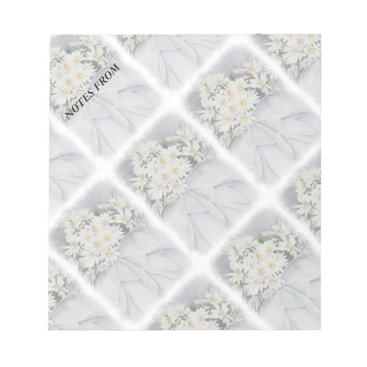WITTE DAG BOUQUET  NOTE PAD NOTITIEBLOK (Voorkant)