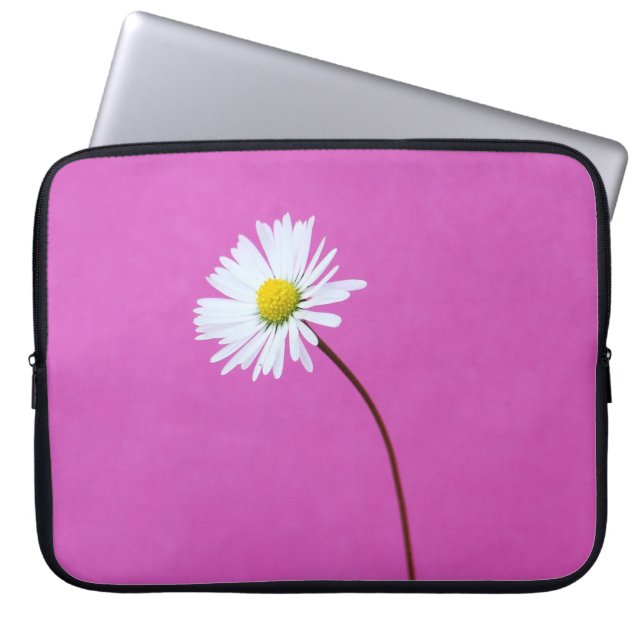 WITTE DAG OP PINKACHTERGROND LAPTOP SLEEVE (Voorkant)