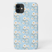 Witte dagbloem (sky blue background) Case-Mate iPhone case (Achterkant)