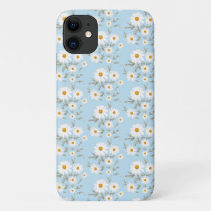 Witte dagbloem (sky blue background) Case-Mate iPhone case