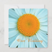 Witte dagbloem trouwuitnodigingen. kaart (Achterkant)