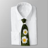 Witte dagbloemen stropdas (Gebonden)