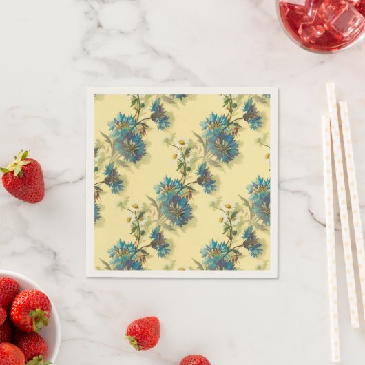  Witte Dagen en Blauwe Kornbloemen Crafter Servet (Insitu)