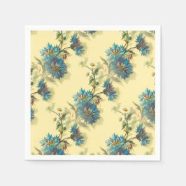  Witte Dagen en Blauwe Kornbloemen Crafter Servet