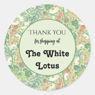 Witte Dagen Gele Botervliegen in de tuin Ronde Sticker