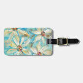 Witte dagen op blauw bagagelabel (Voorkant horizontaal)