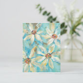 Witte dagen op blauw briefkaart (Staand voorkant)