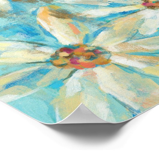 Witte dagen op blauw poster (Hoek)