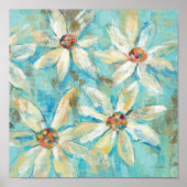 Witte dagen op blauw poster (Voorkant)