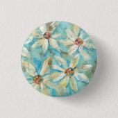 Witte dagen op blauw ronde button 3,2 cm (Voorkant)