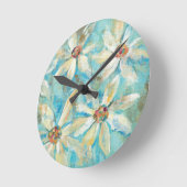 Witte dagen op blauw ronde klok (Hoek)