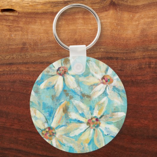 Witte dagen op blauw sleutelhanger (Voorkant)