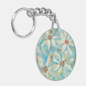 Witte dagen op blauw sleutelhanger (Voorkant Links)