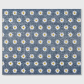 Witte dagen op Denim Cadeaupapier (Vlak)