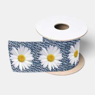 Witte dagen op Denim Satijnen Lint