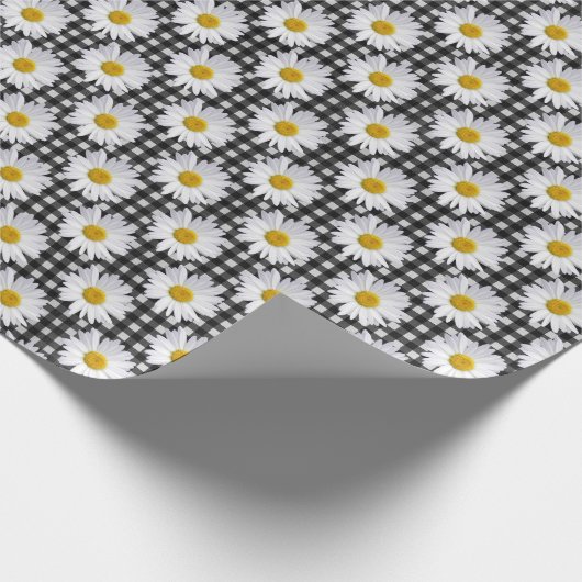 Witte dagen op Gingham Cadeaupapier (Hoek)