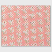 Witte dagen op poka-stippen cadeaupapier (Vlak)