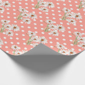 Witte dagen op poka-stippen cadeaupapier (Hoek)