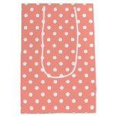 Witte dagen op poka-stippen medium cadeauzakje (Achterkant)