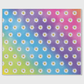 Witte dagen op regenbooggradiënt cadeaupapier (Vlak)