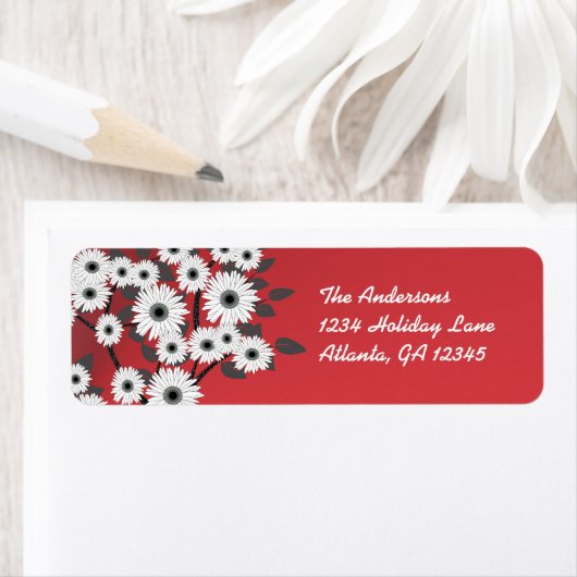 Witte dagen op rode kerstlabels etiket (Insitu)